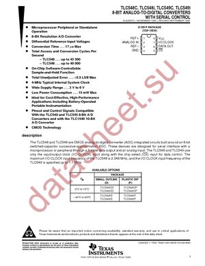 TLC548IDR datasheet  